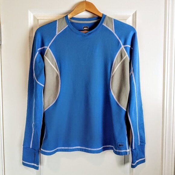 REI Tops - REI Blue Two Tone Base Layer LS Top